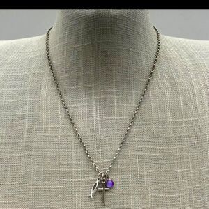 Lia Sophia Necklace Cross Ichthus Religious Pendant 18"
